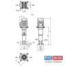 Вертикальный многоступенчатый насос Wilo Helix V 1609-1/25/E (4141157)